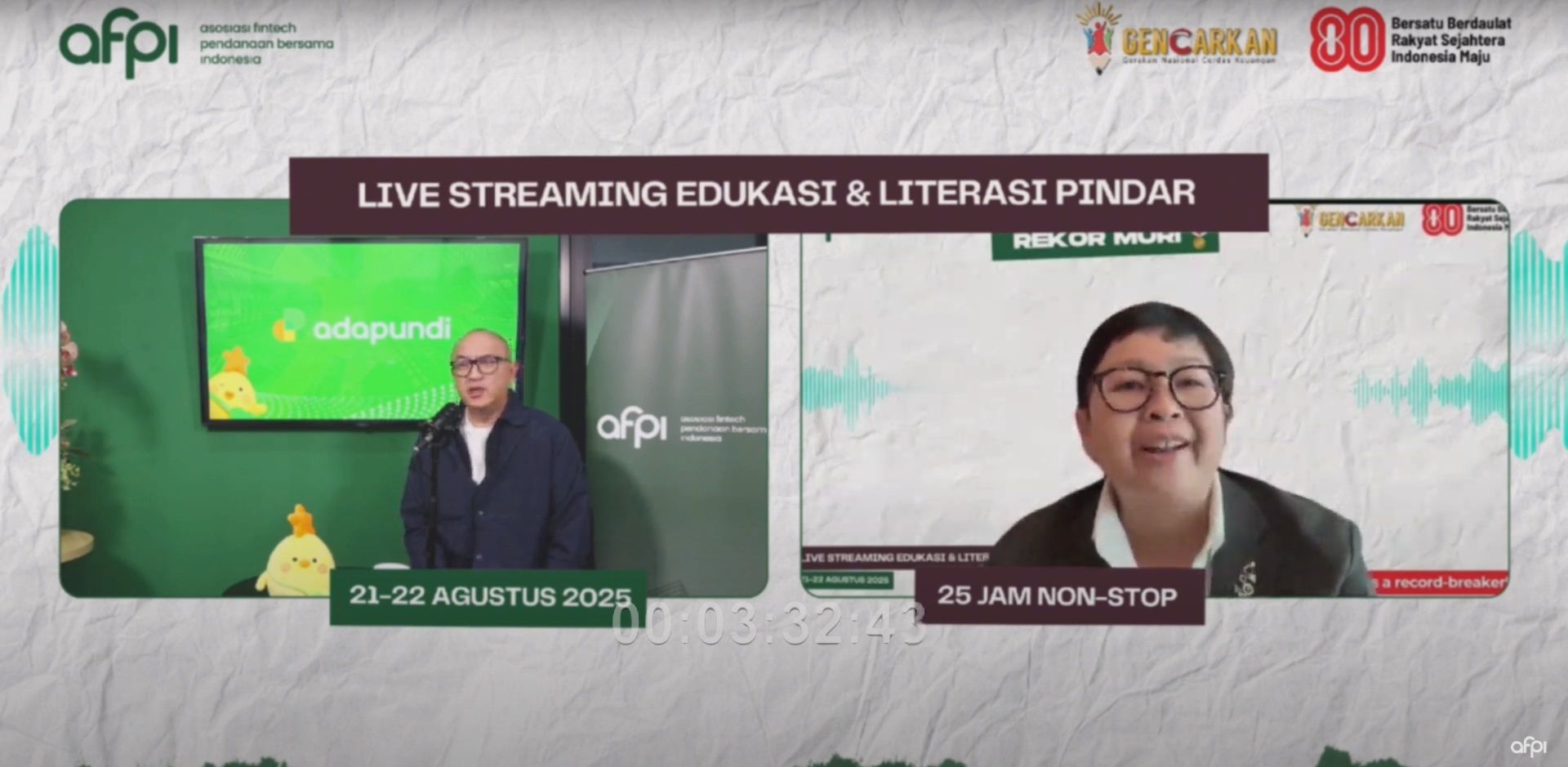 Sesi siniar “Kreativitas dalam Mengelola Keuangan” bersama Adapundi dan Ika Natassa.