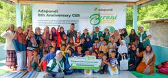 HUT ke-8, Adapundi Gelar CSR #BeraniWujudkan untuk Bumi Tanam 888 Mangrove dan Donasi Perahu